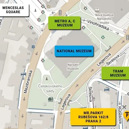 Charming By Wenceslas Square And National Museum With Ac Апартаменты