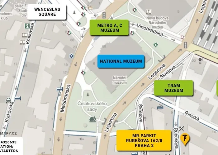 Charming By Wenceslas Square And National Museum With Ac 公寓